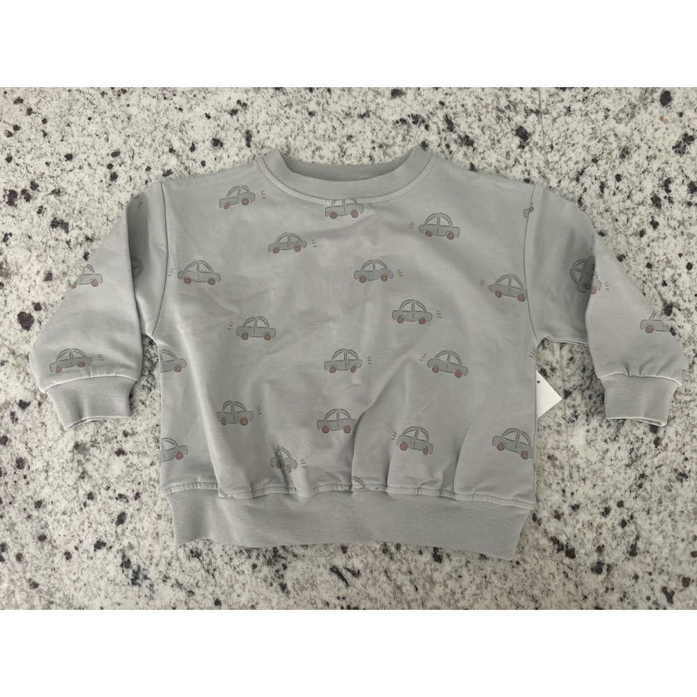 Quincy Mae Relaxed Cars Sweatshirt 12-18m